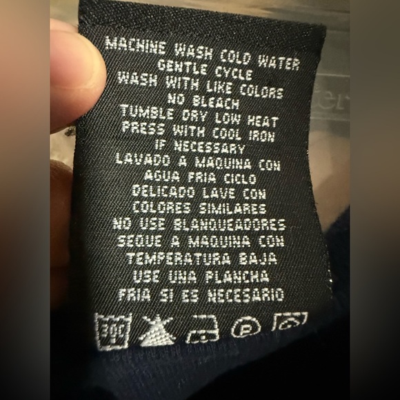 Polo Jeans Co. Vintage Navy Ribbed Cropped Tank Top Size XL July 4 Preppy Y2K - Picture 5 of 5